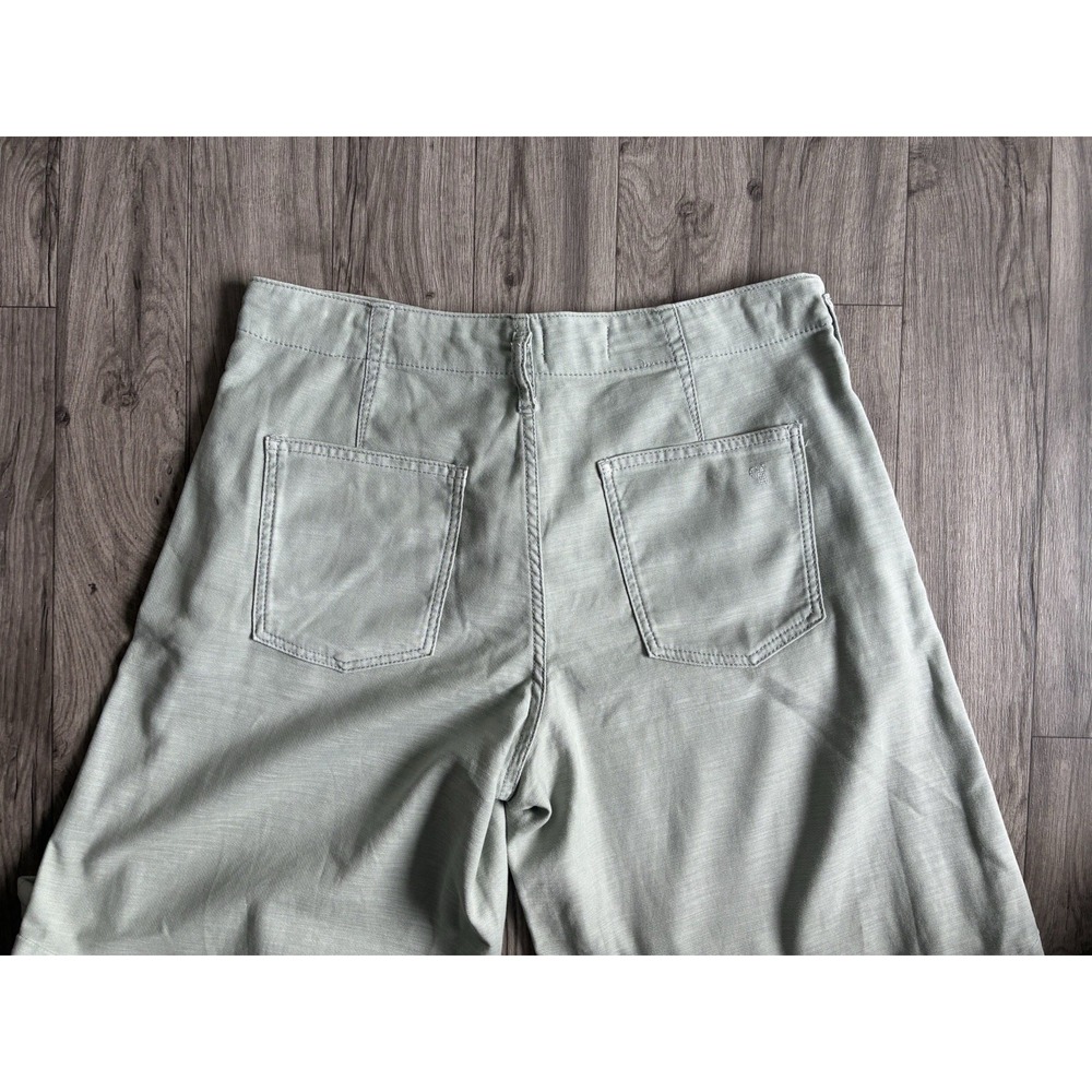 Pilcro Vintage Bow Full-Length Barrel Pants Sage Green Size 28 Anthropologie - Picture 12 of 16